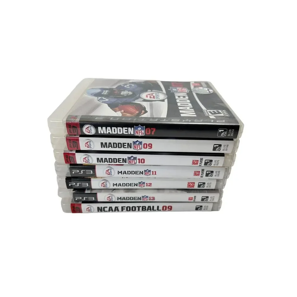 LOT OF (7) Football NFL PS3 Video Game Bundle Madden Lot Playstation Three Deal